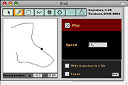 Figure 2. The “trajectory” window