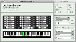 The user interface for <em>Lexicon-Sonate </em>.