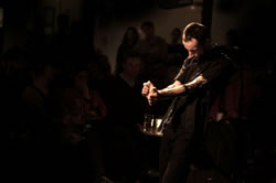 Marco Donnarumma performing <em>Music for Flesh II </em>